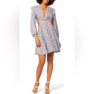 NEW Joie Maeve Floral Cutout Long Sleeve
Minidress Floral Blue Dress Size 8